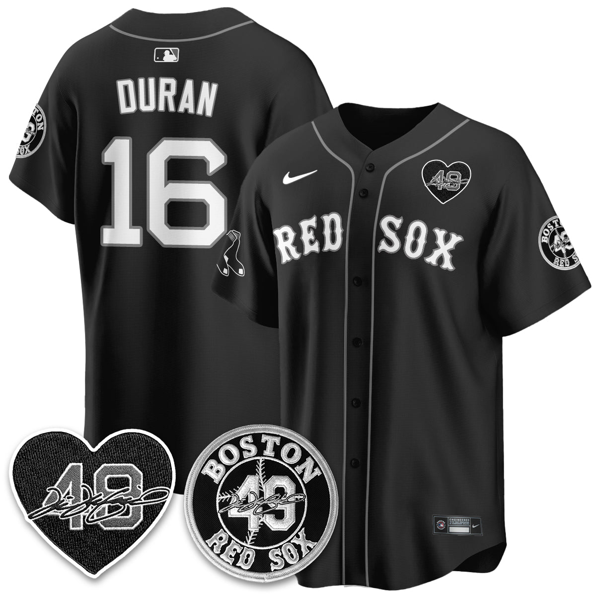 Boston Red Sox Tim Wakefield Memorial Patch Vaper Premier Limited Jersey - All Stitched