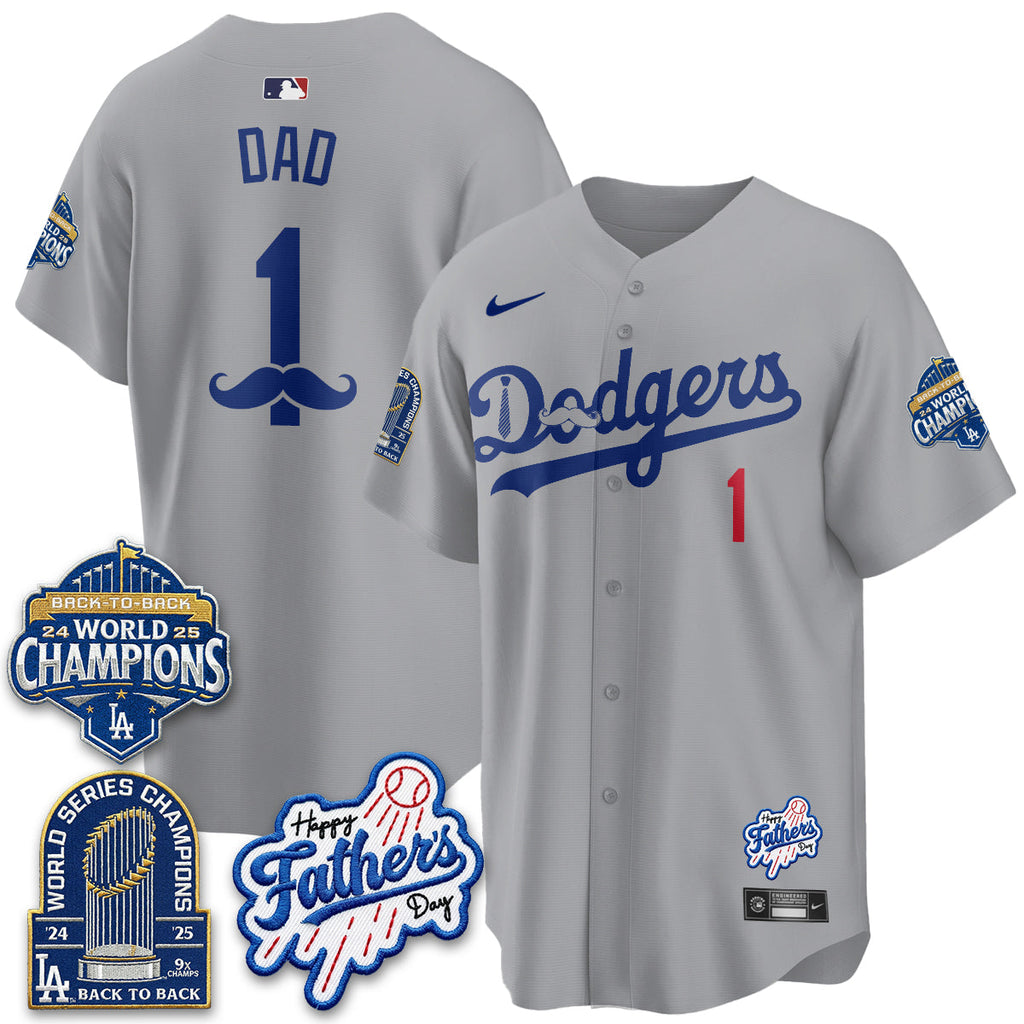 Los Angeles Dodgers Happy Father's Day 2026 Jersey - Stitched
