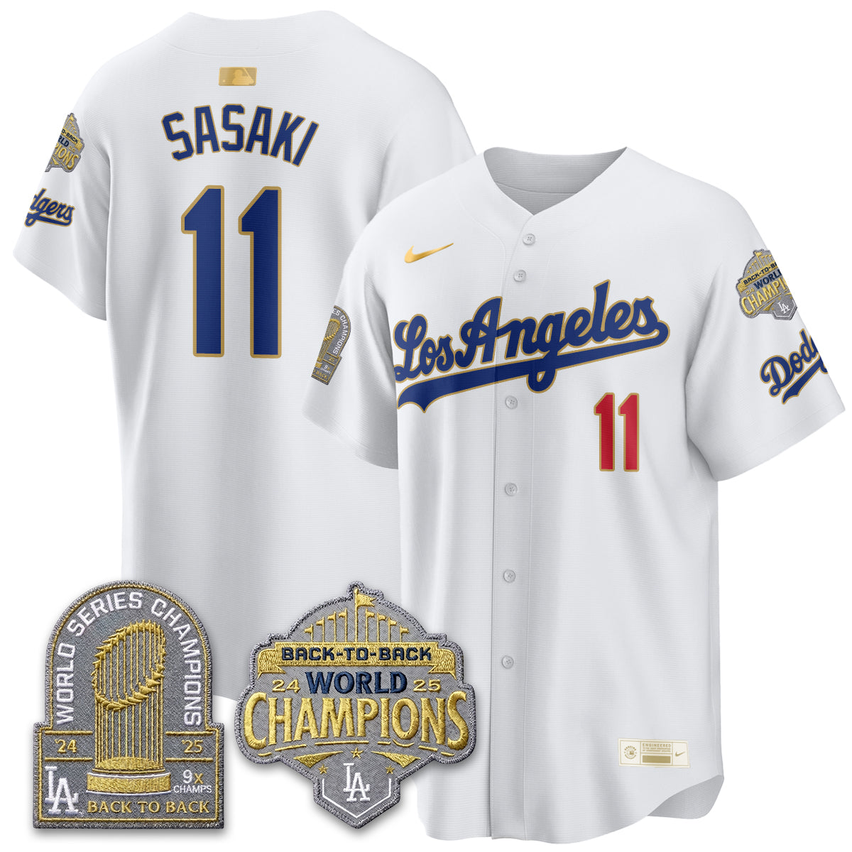 LAD Gold Collection Vapor Limited Jersey - 9x & B2B Champs - All Stitched