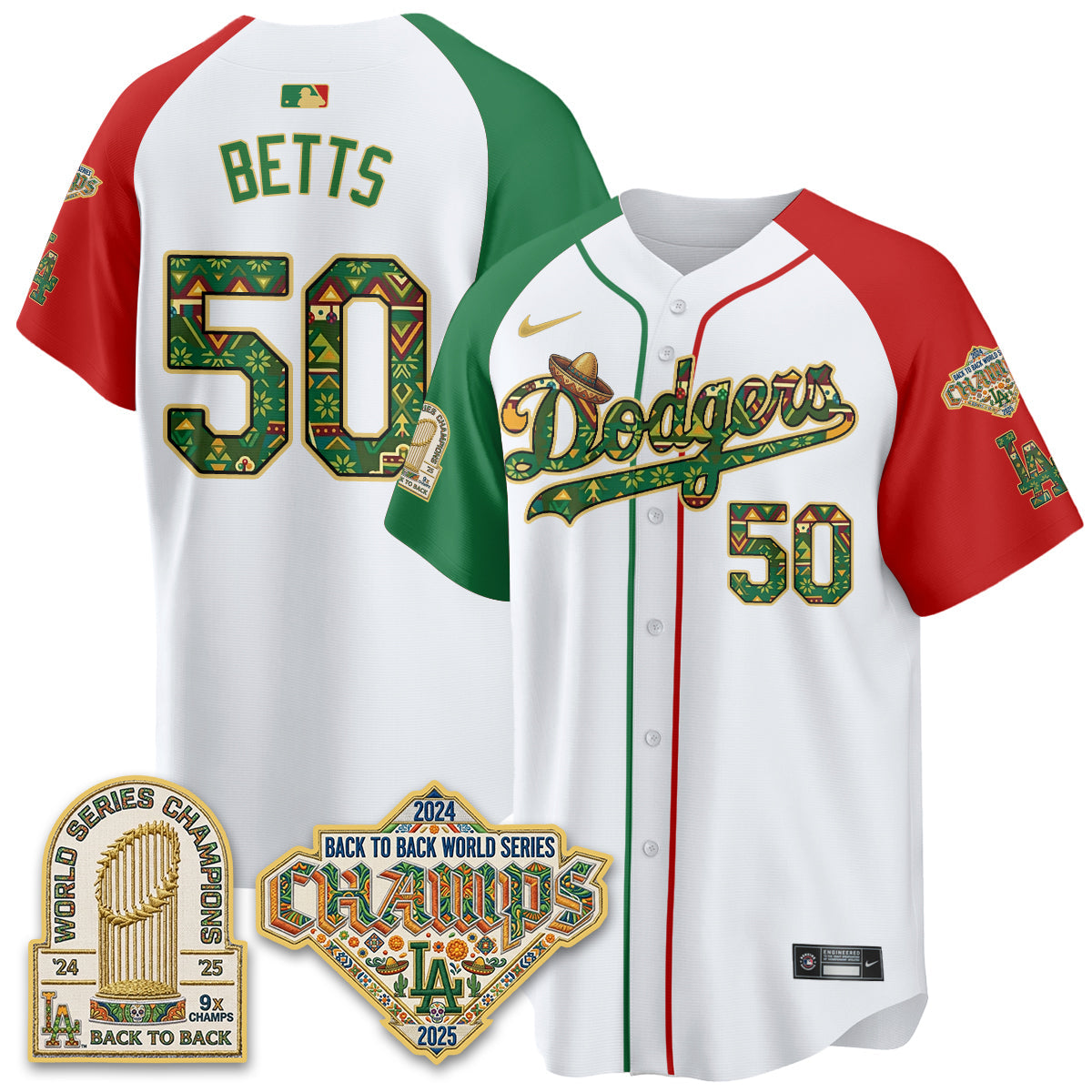 Los Angeles Dodgers x Mexican Heritage 2026 Limited Vapor Jersey - All Stitched