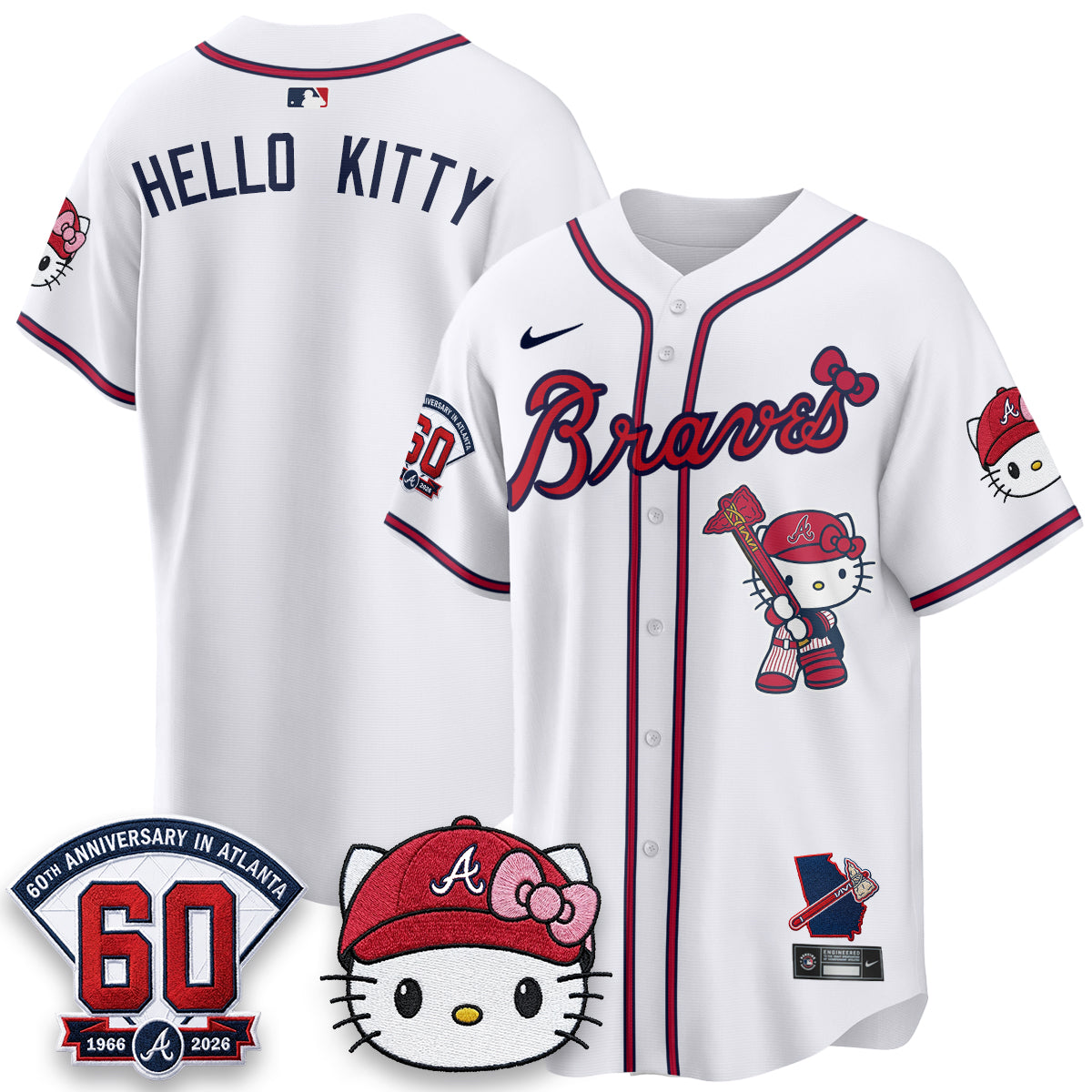 Atlanta Braves x Meow KT 2026 Vapor Limited Jersey - All Stitched