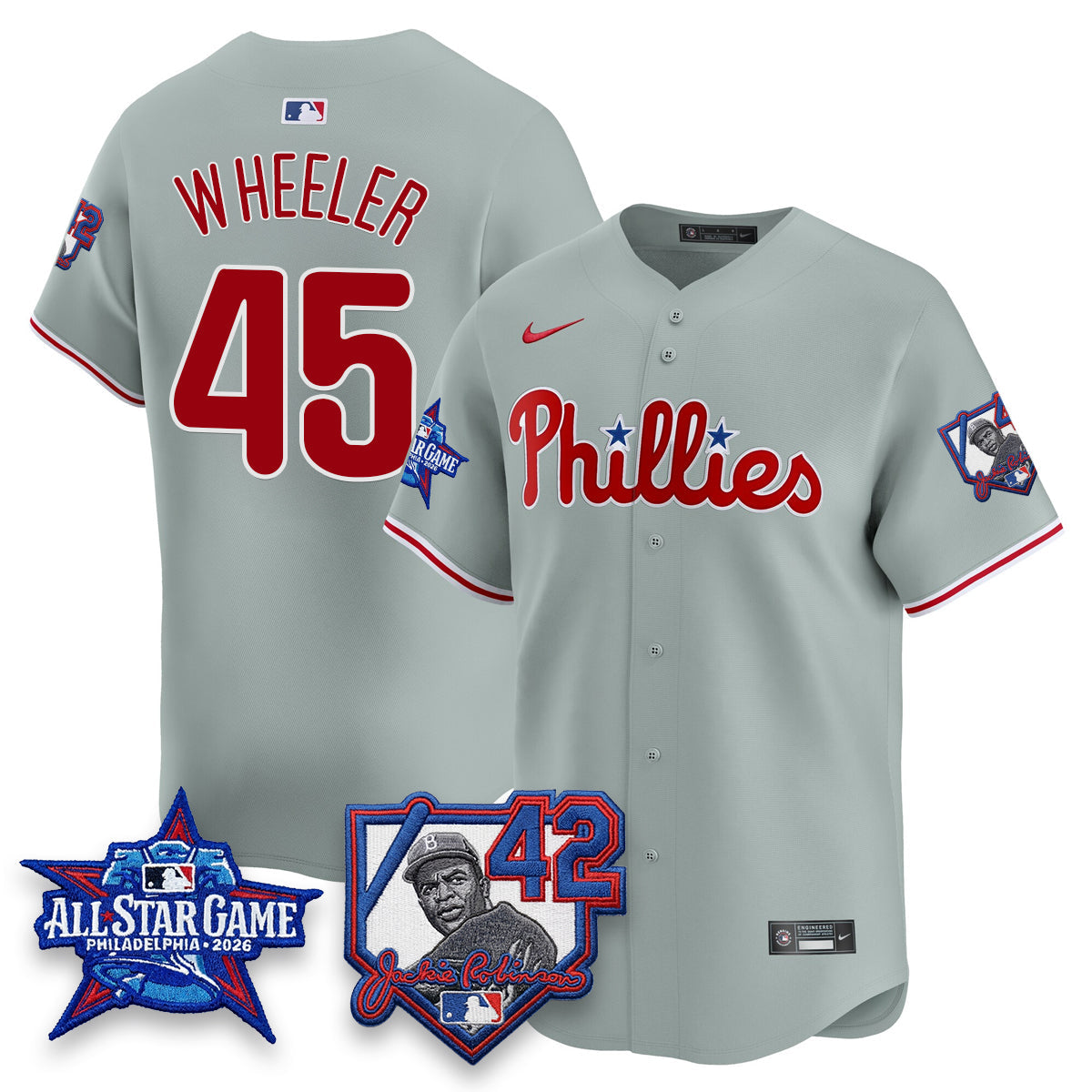 Philadelphia Phillies 2026 Jackie Robinson New Era - All Star Game Vapor Limited Jersey - All Stitched