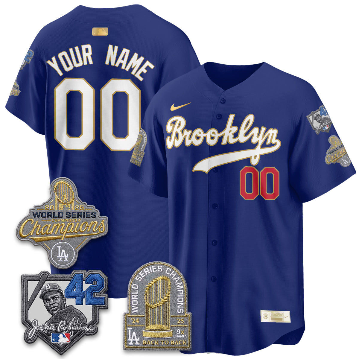 LAD 2026 Brooklyn Jackie Robinson Limited Custom Jersey - All Stitched