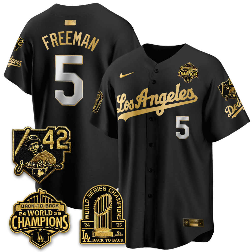 Los Angeles Dodgers 2026 New Era Gold Collection Vapor Limited Jersey - B2B Champs - All Stitched