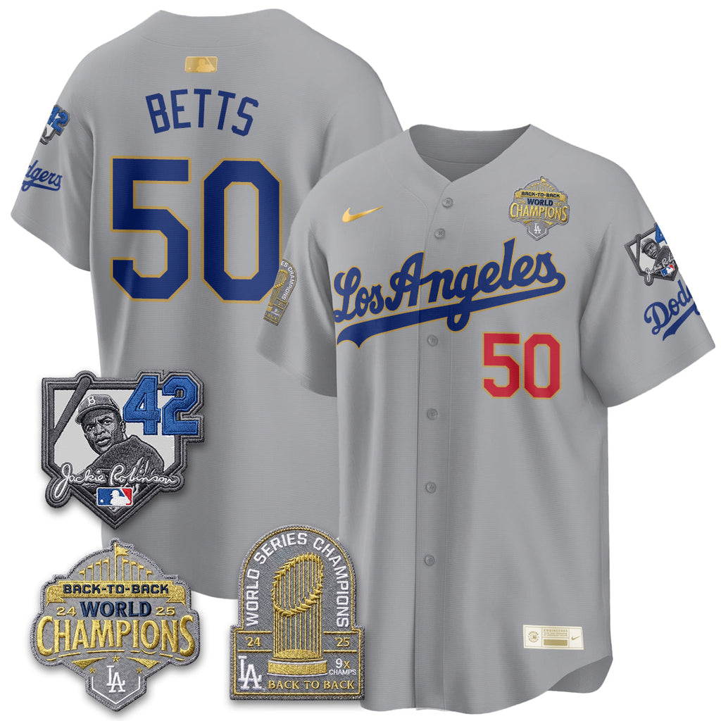 Los Angeles Dodgers 2026 New Era Gold Collection Vapor Limited Jersey - B2B Champs - All Stitched