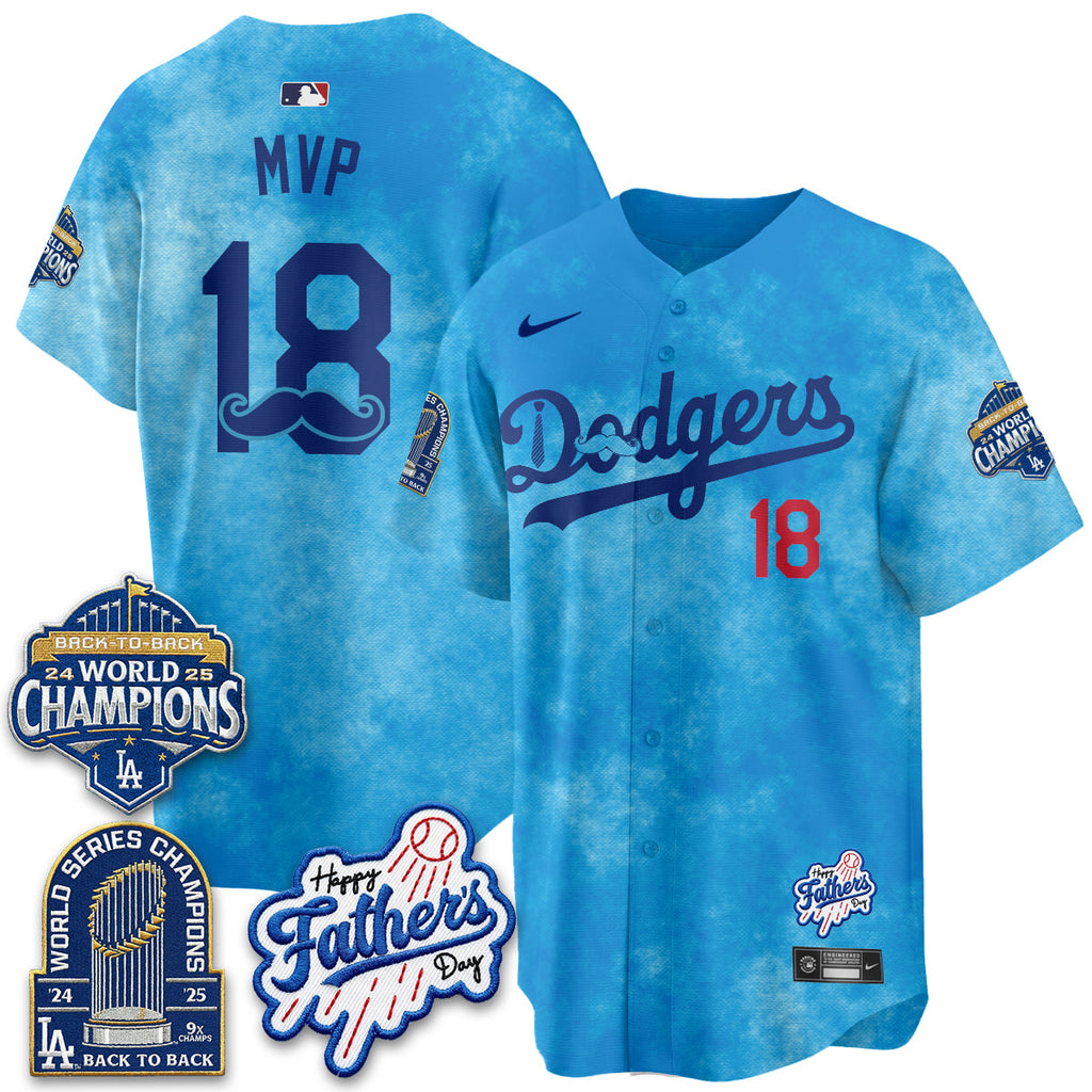 Los Angeles Dodgers Happy Father's Day 2026 Jersey - Stitched