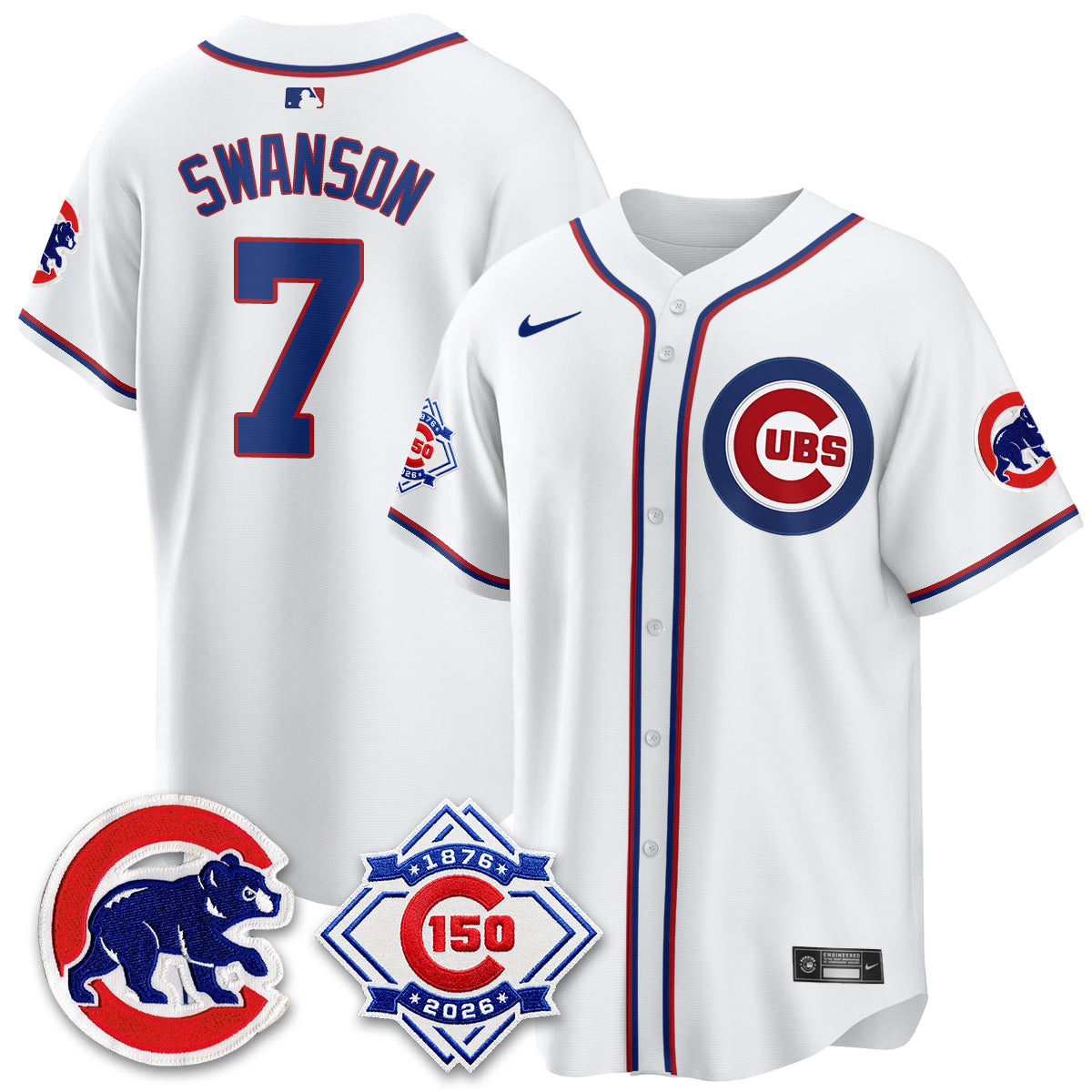 Chicago Cubs 150th Anniversary Black Out Style Vapor Premier Limited Jersey - All Stitched