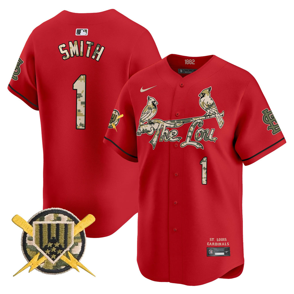 St. Louis Cardinals Armed Forces Day Vapor Premier Limited Jersey - All Stitched