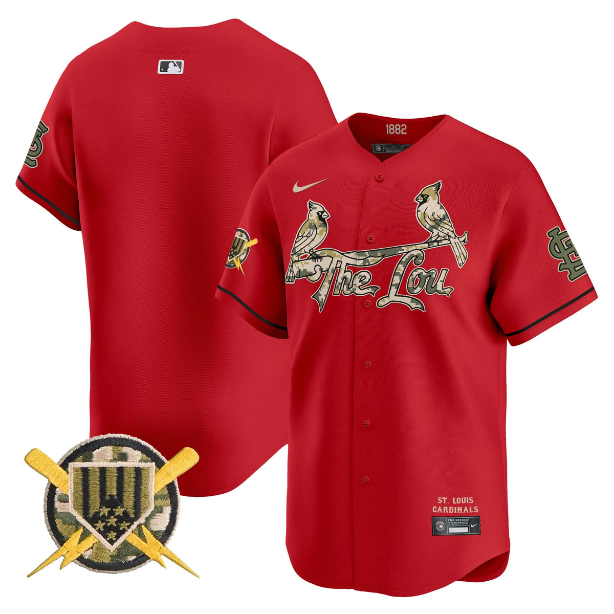 St. Louis Cardinals Armed Forces Day Vapor Premier Limited Jersey - All Stitched