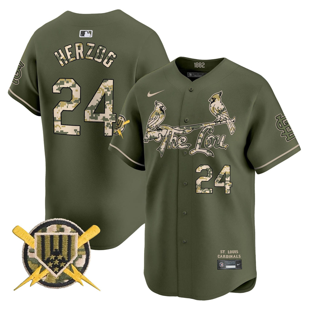 St. Louis Cardinals Armed Forces Day Vapor Premier Limited Jersey - All Stitched