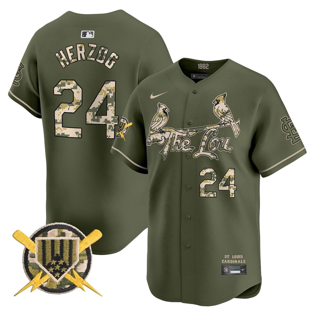 St. Louis Cardinals Armed Forces Day Vapor Premier Limited Jersey - All Stitched