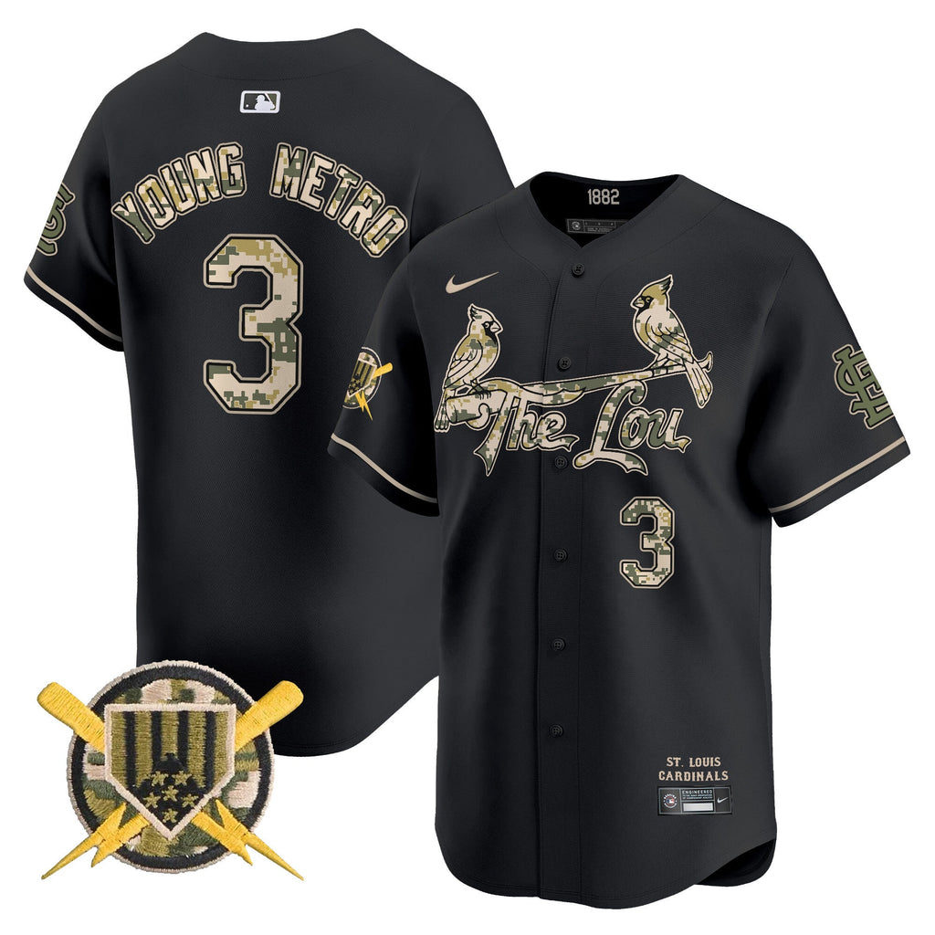 St. Louis Cardinals Armed Forces Day Vapor Premier Limited Jersey - All Stitched