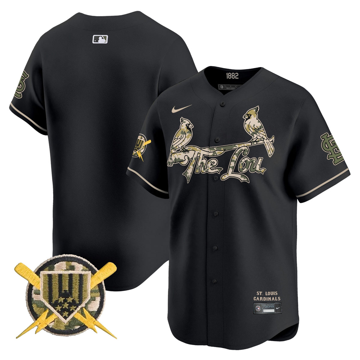 St. Louis Cardinals Armed Forces Day Vapor Premier Limited Jersey - All Stitched