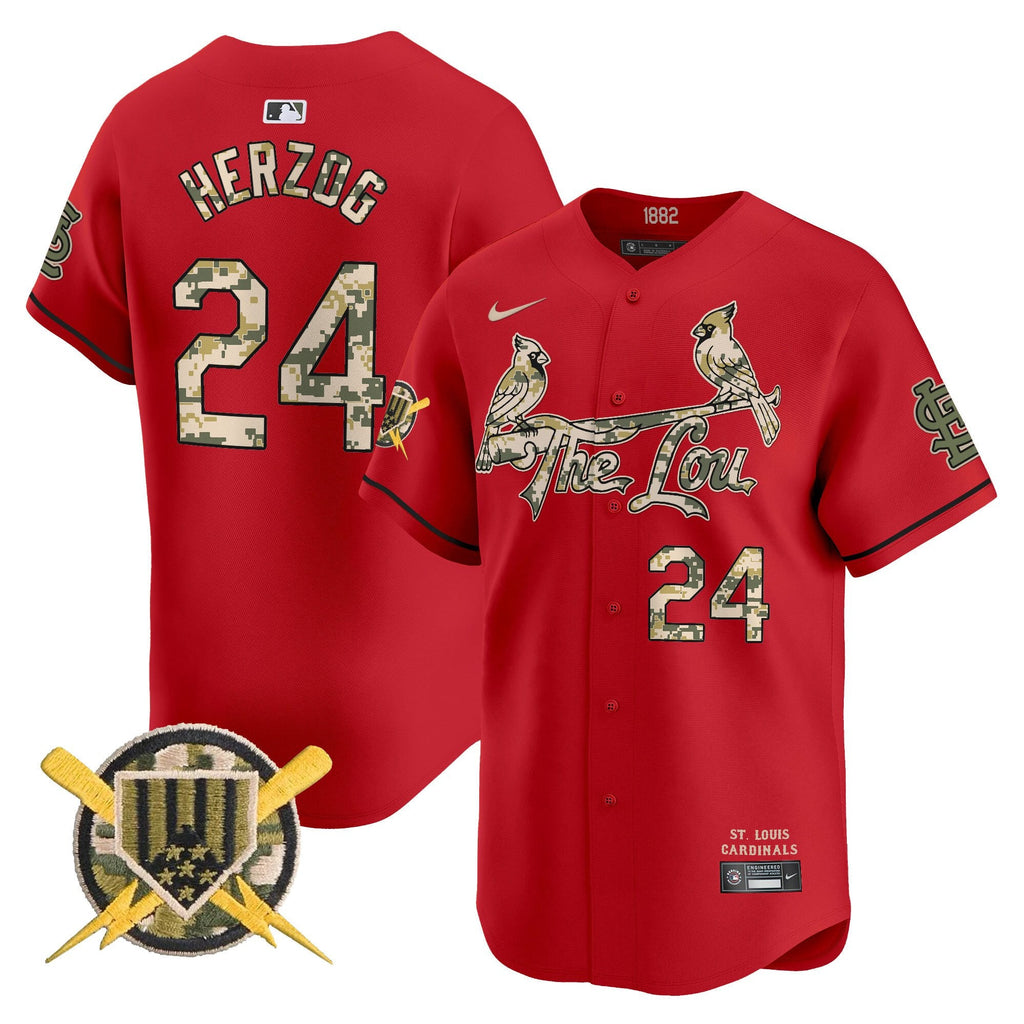 St. Louis Cardinals Armed Forces Day Vapor Premier Limited Jersey - All Stitched