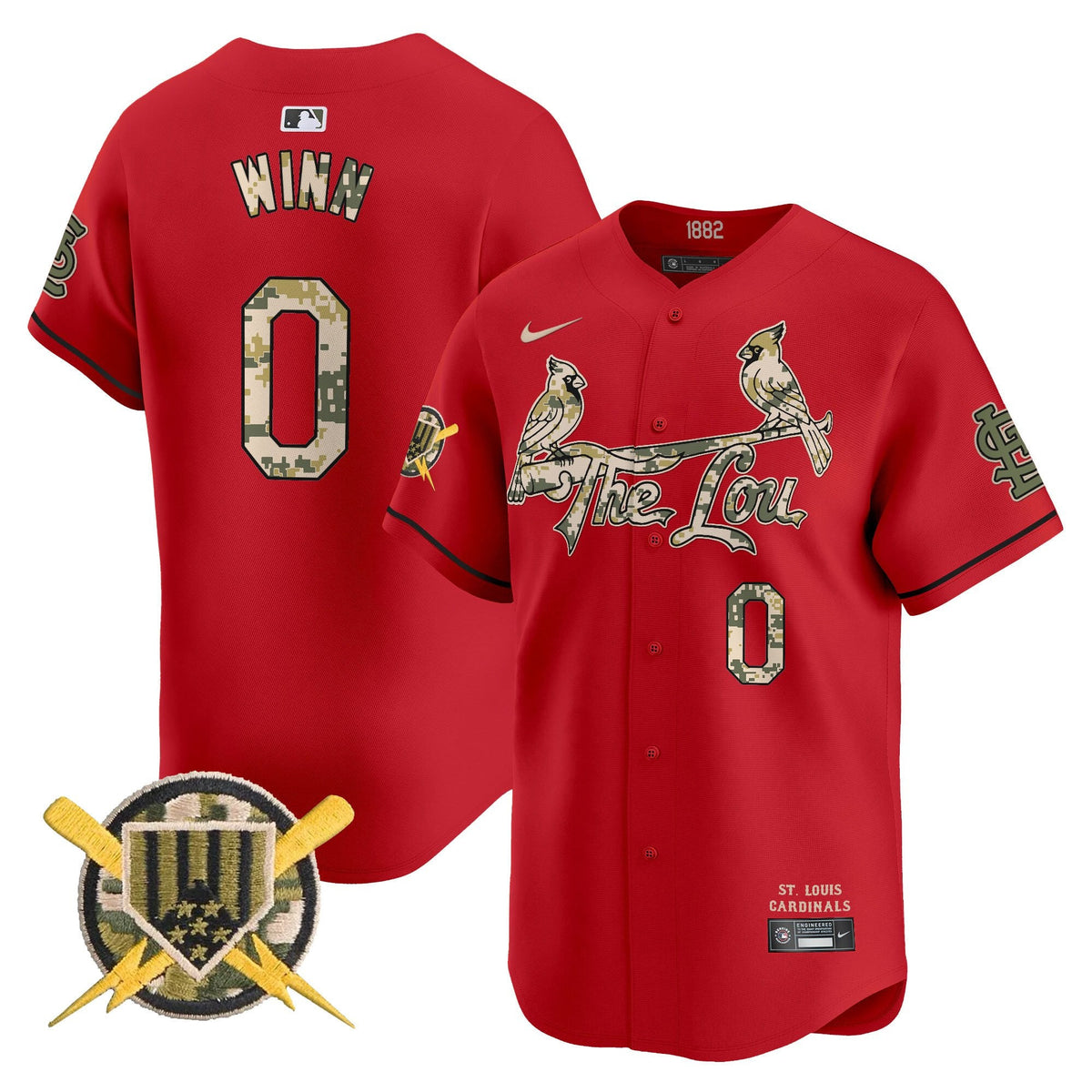 St. Louis Cardinals Armed Forces Day Vapor Premier Limited Jersey - All Stitched