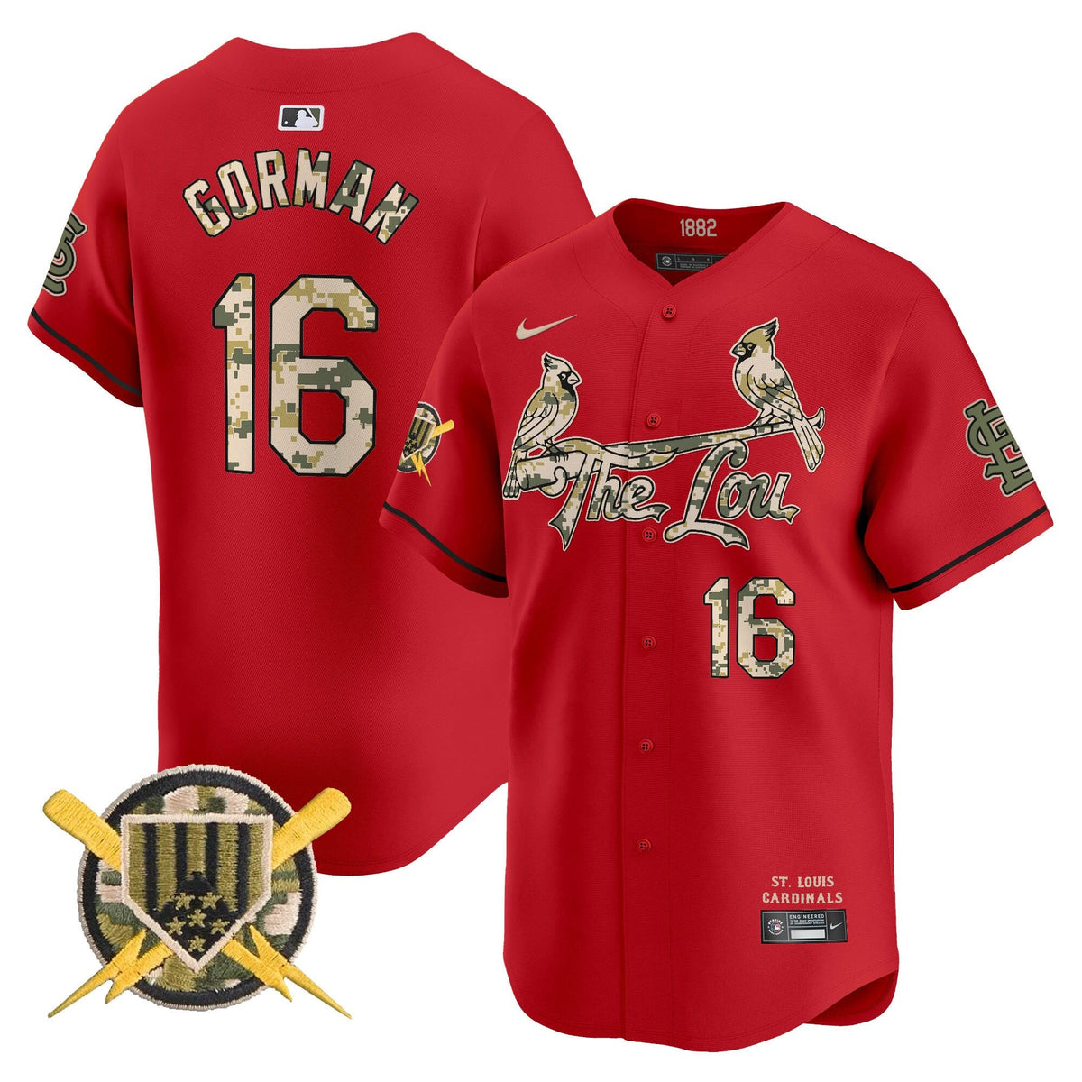 St. Louis Cardinals Armed Forces Day Vapor Premier Limited Jersey - All Stitched