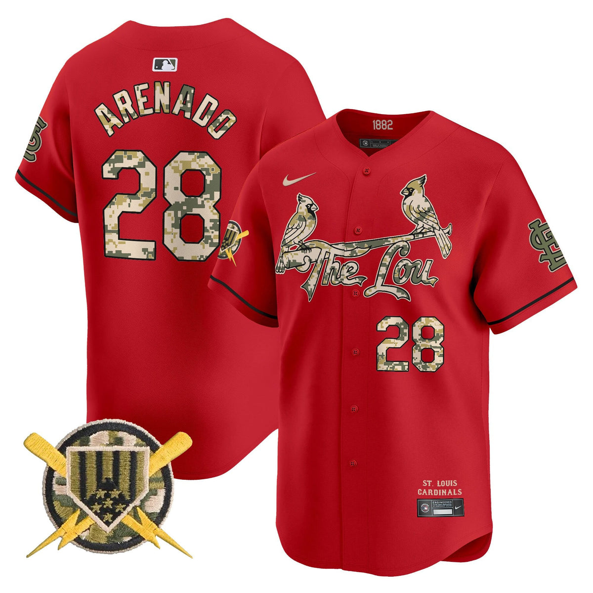 St. Louis Cardinals Armed Forces Day Vapor Premier Limited Jersey - All Stitched