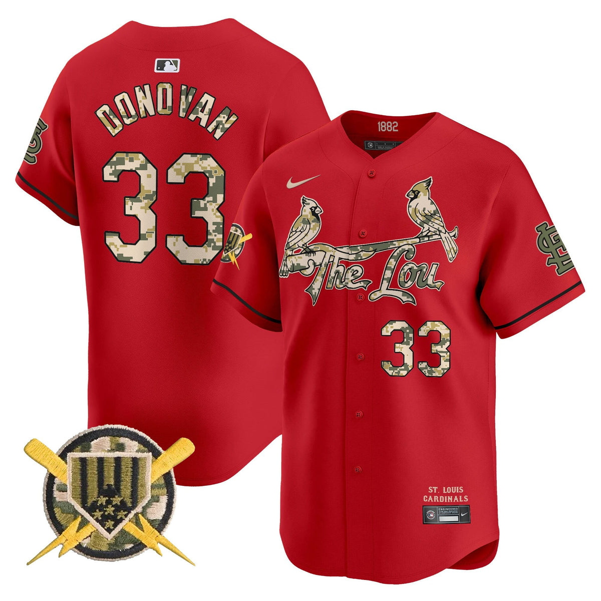 St. Louis Cardinals Armed Forces Day Vapor Premier Limited Jersey - All Stitched