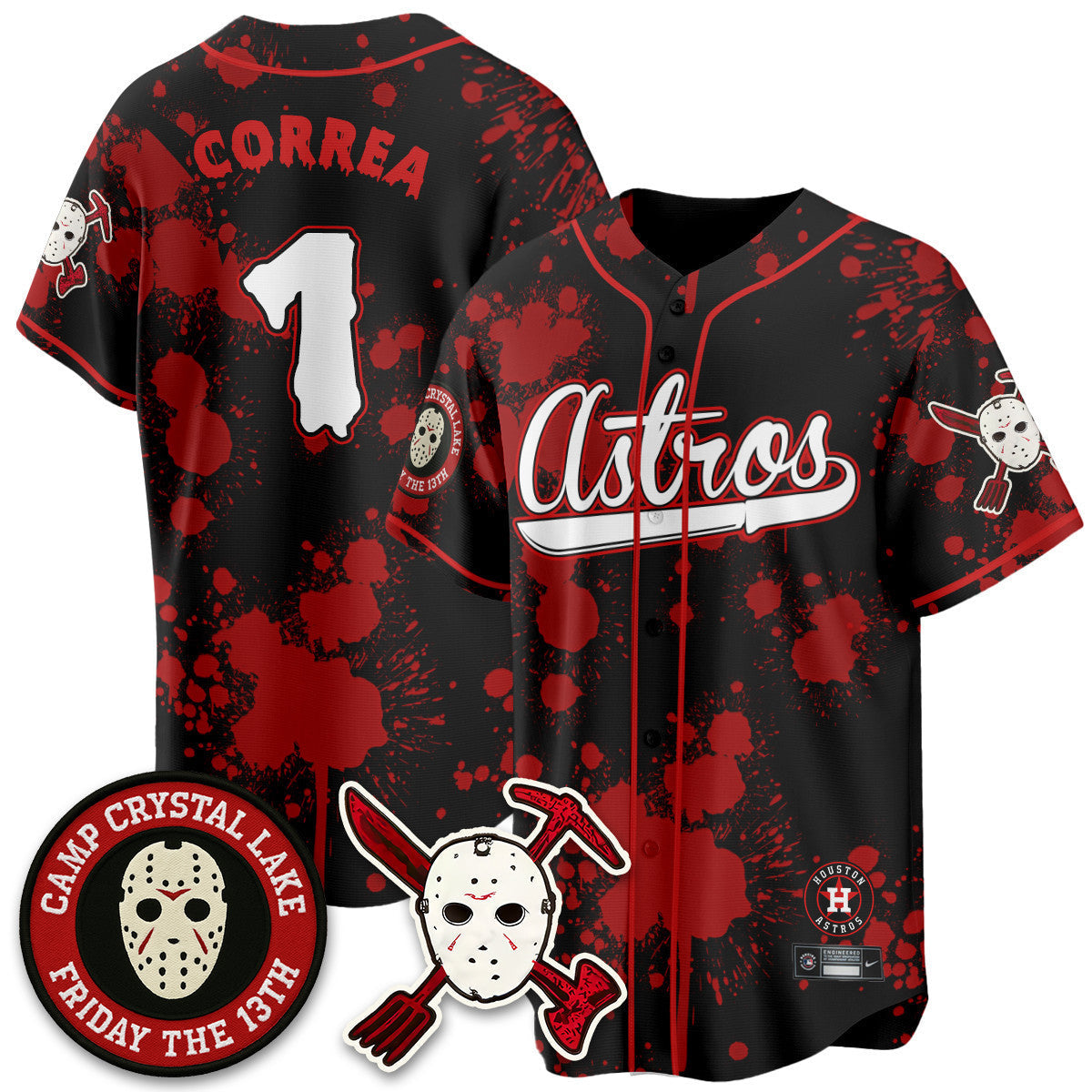HOU "Friday the 13th" Men Jersey - All Stitched