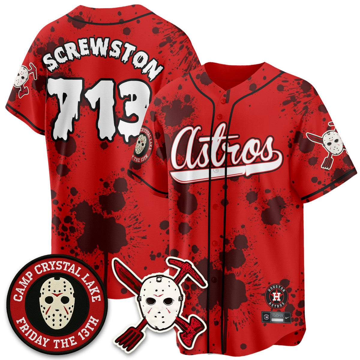 HOU "Friday the 13th" Jersey - All Stitched