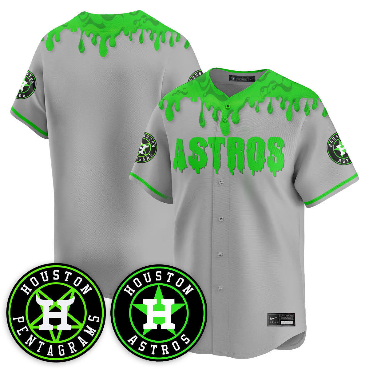 HOU "Slime Night Special" Men Jersey - Stitched