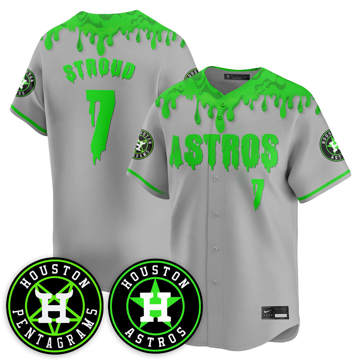 HOU "Slime Night Special" Men Jersey - Stitched