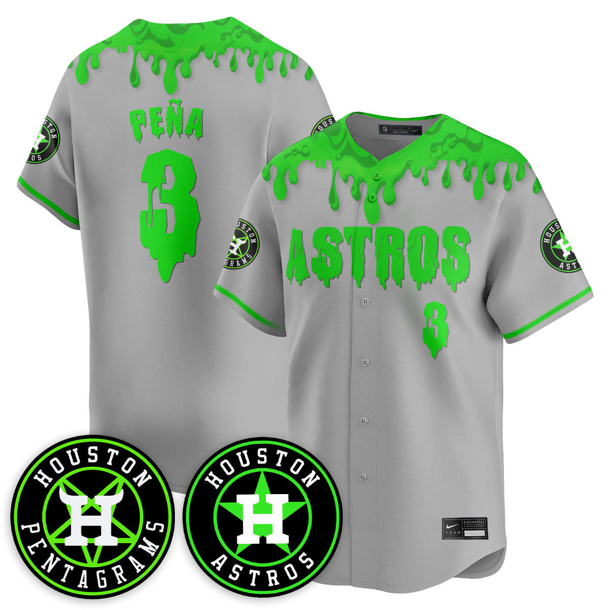 HOU "Slime Night Special" Jersey - Stitched