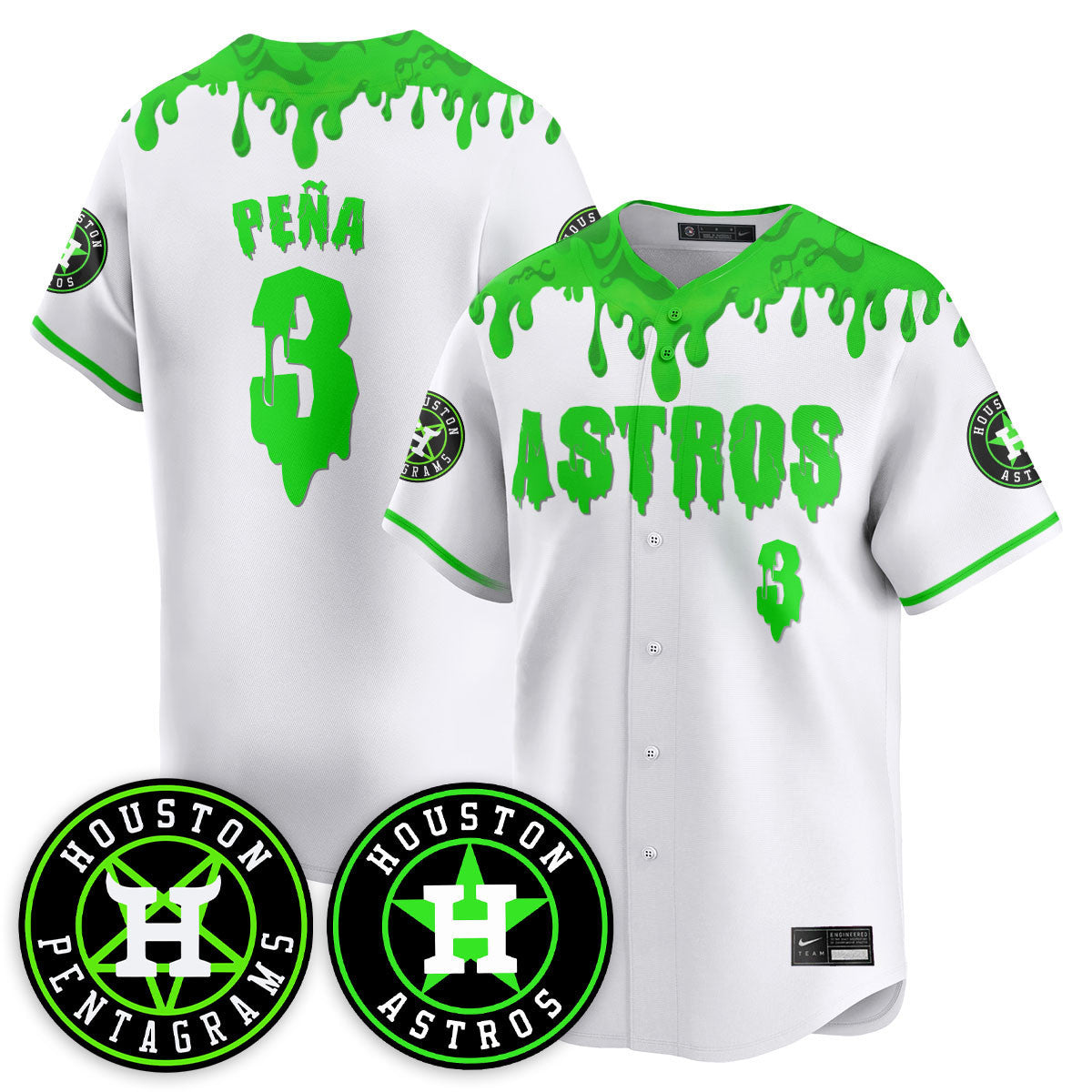 HOU "Slime Night Special" Men Jersey - Stitched