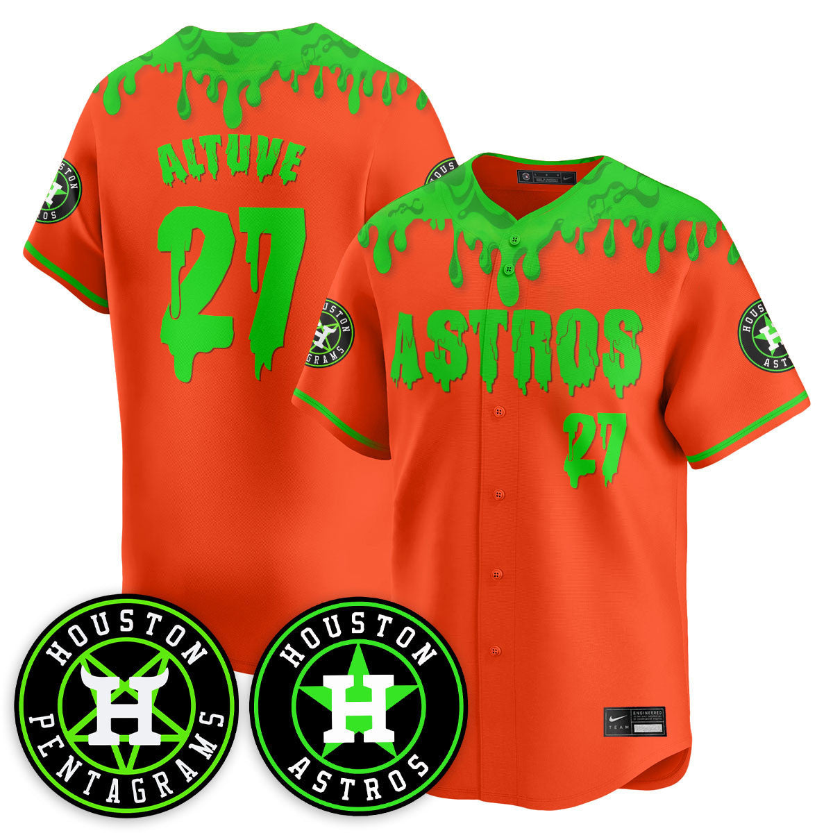 HOU "Slime Night Special" Men Jersey - Stitched