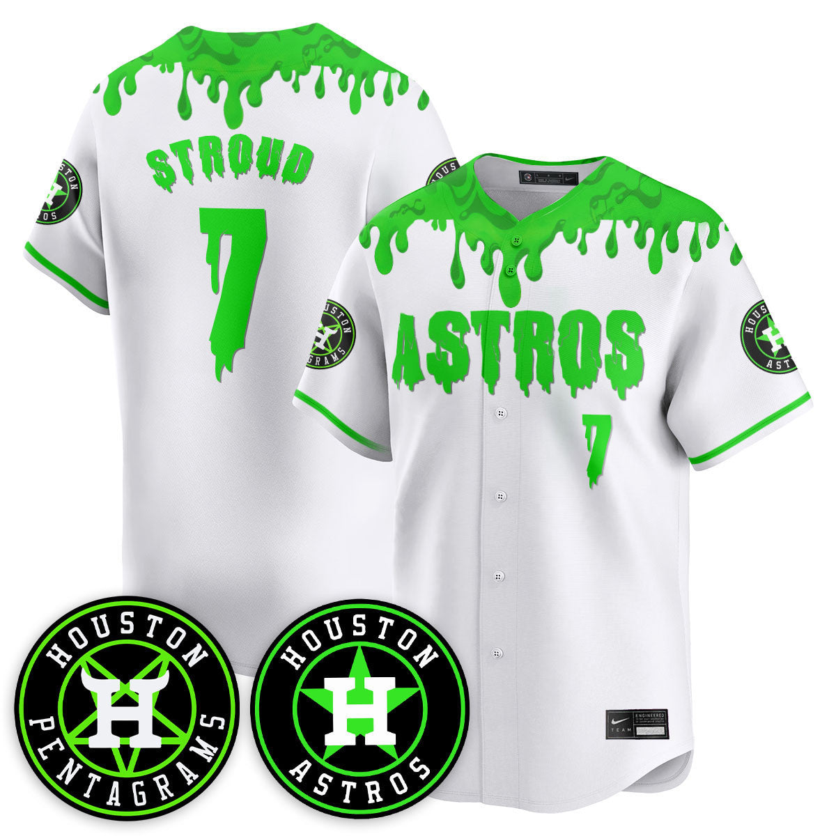 HOU "Slime Night Special" Men Jersey - Stitched