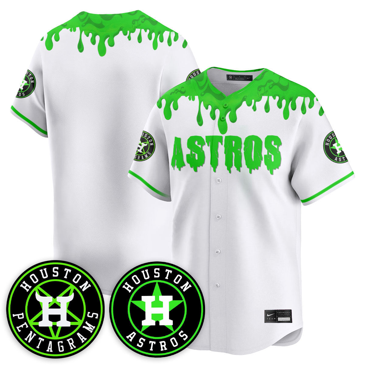 HOU "Slime Night Special" Men Jersey - Stitched