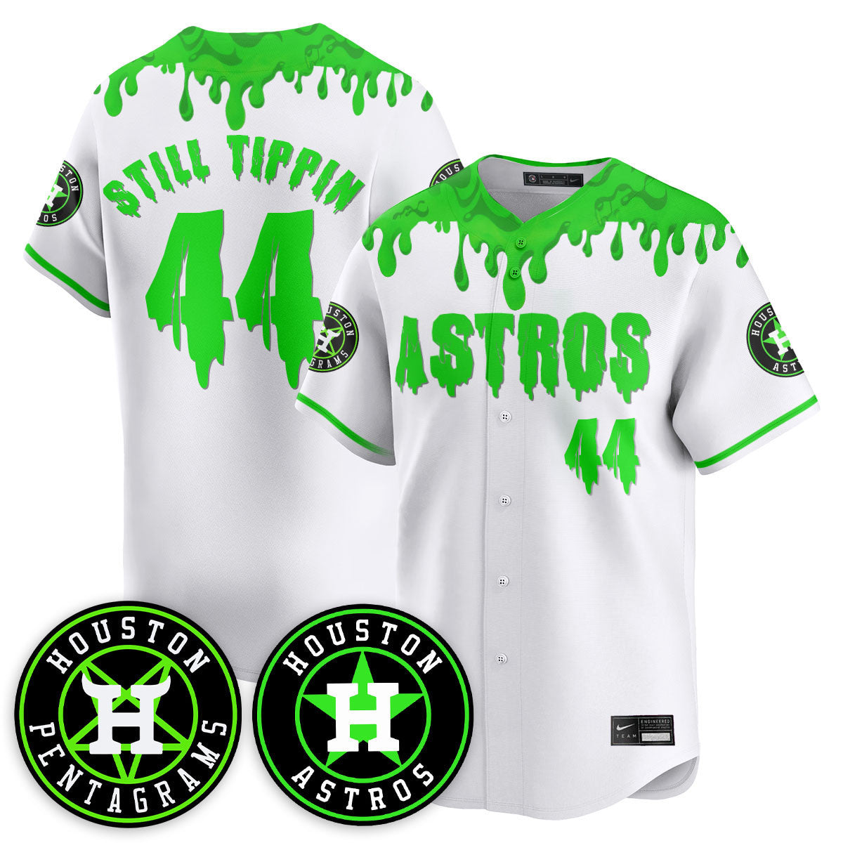 HOU "Slime Night Special" Men Jersey - Stitched