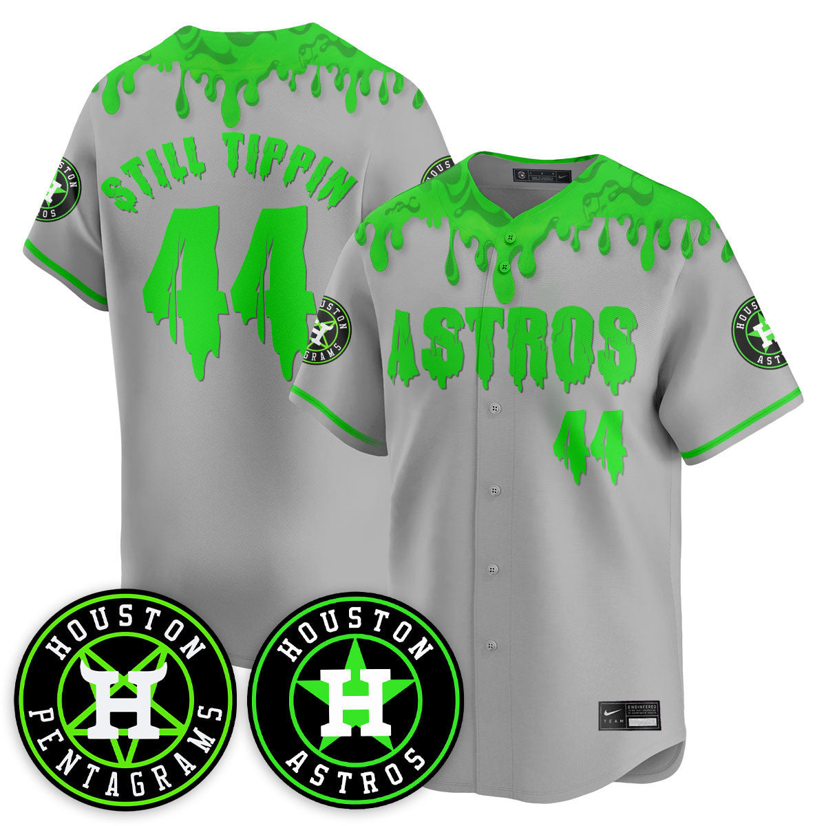 HOU "Slime Night Special" Men Jersey - Stitched