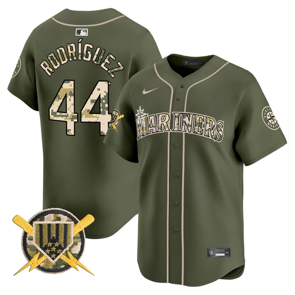 Seattle Mariners Armed Forces Day Vapor Premier Limited Jersey - All Stitched