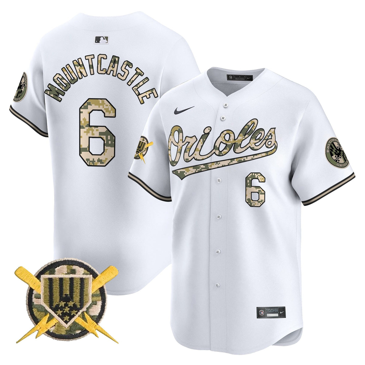 Baltimore Orioles Armed Forces Day Vapor Premier Limited Jersey - All Stitched