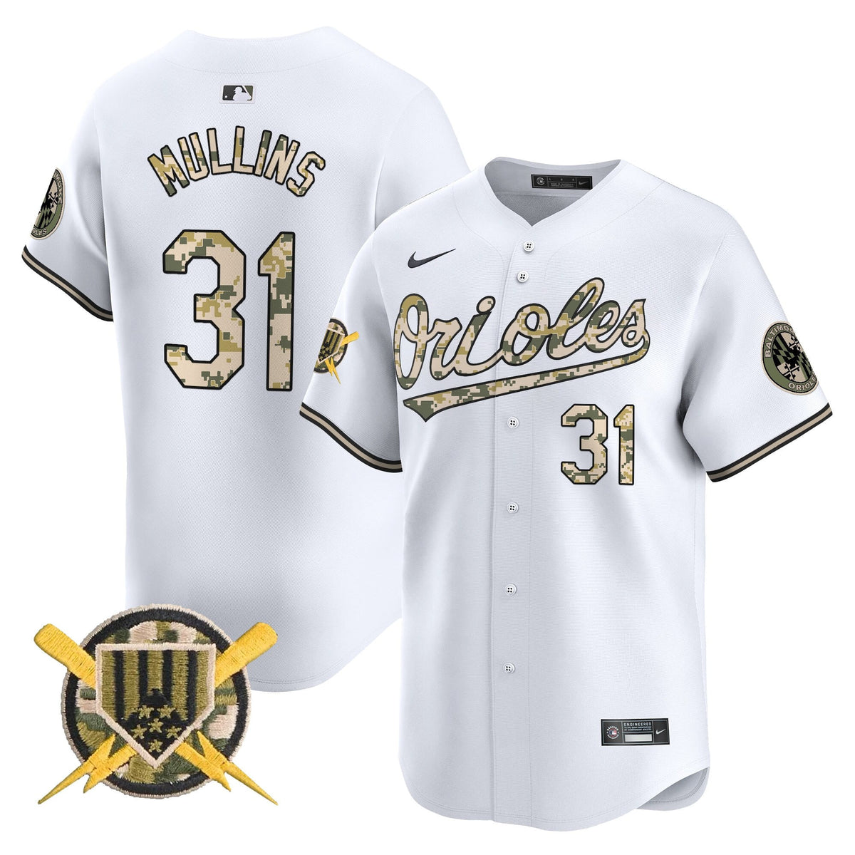Baltimore Orioles Armed Forces Day Vapor Premier Limited Jersey - All Stitched