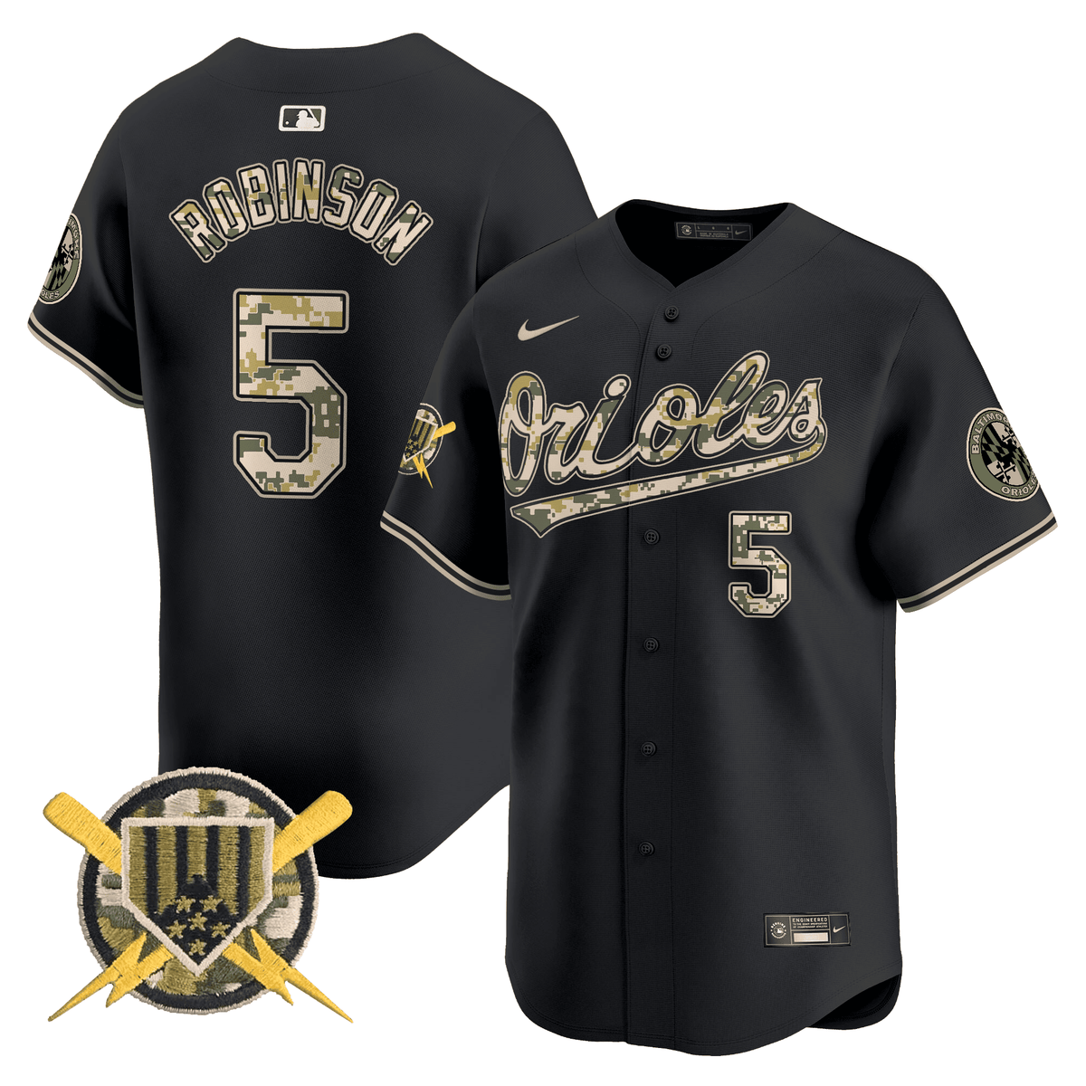 Baltimore Orioles Armed Forces Day Vapor Premier Limited Jersey - All Stitched