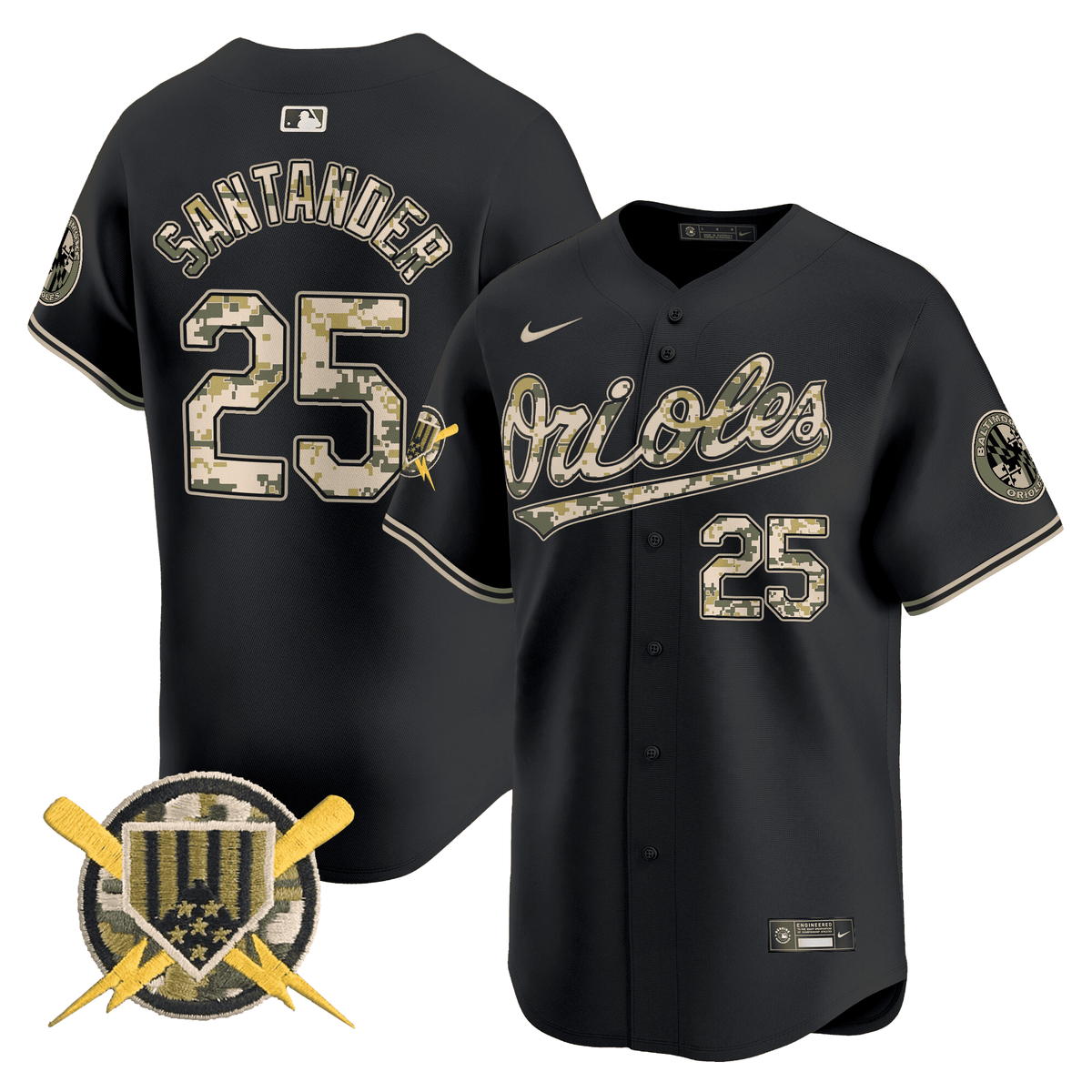 Baltimore Orioles Armed Forces Day Vapor Premier Limited Jersey - All Stitched