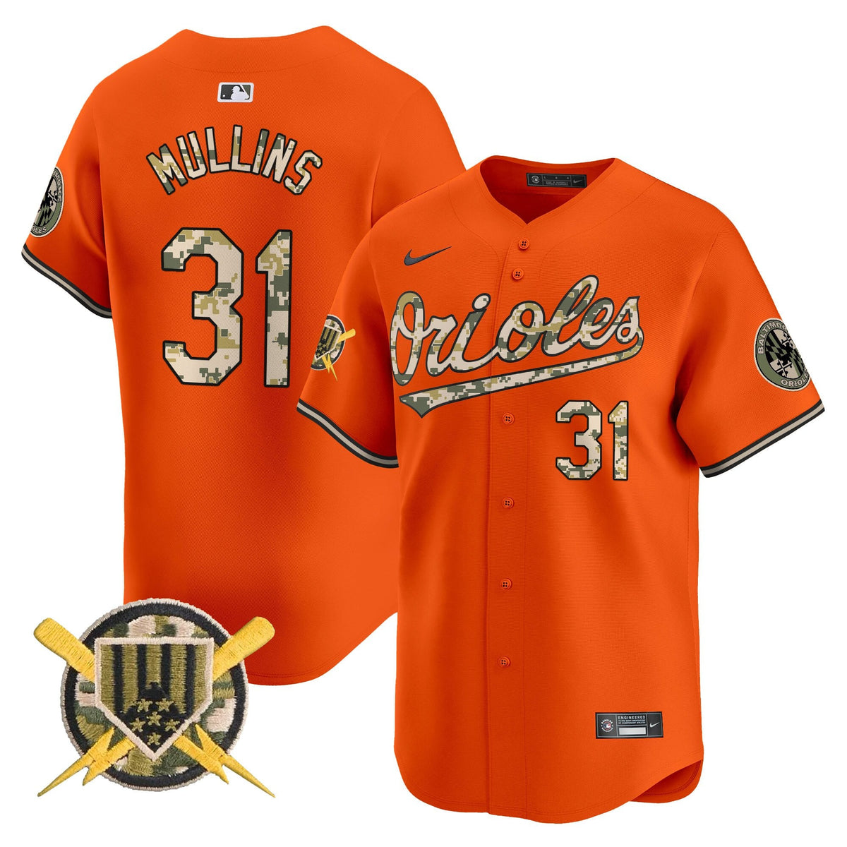Baltimore Orioles Armed Forces Day Vapor Premier Limited Jersey - All Stitched