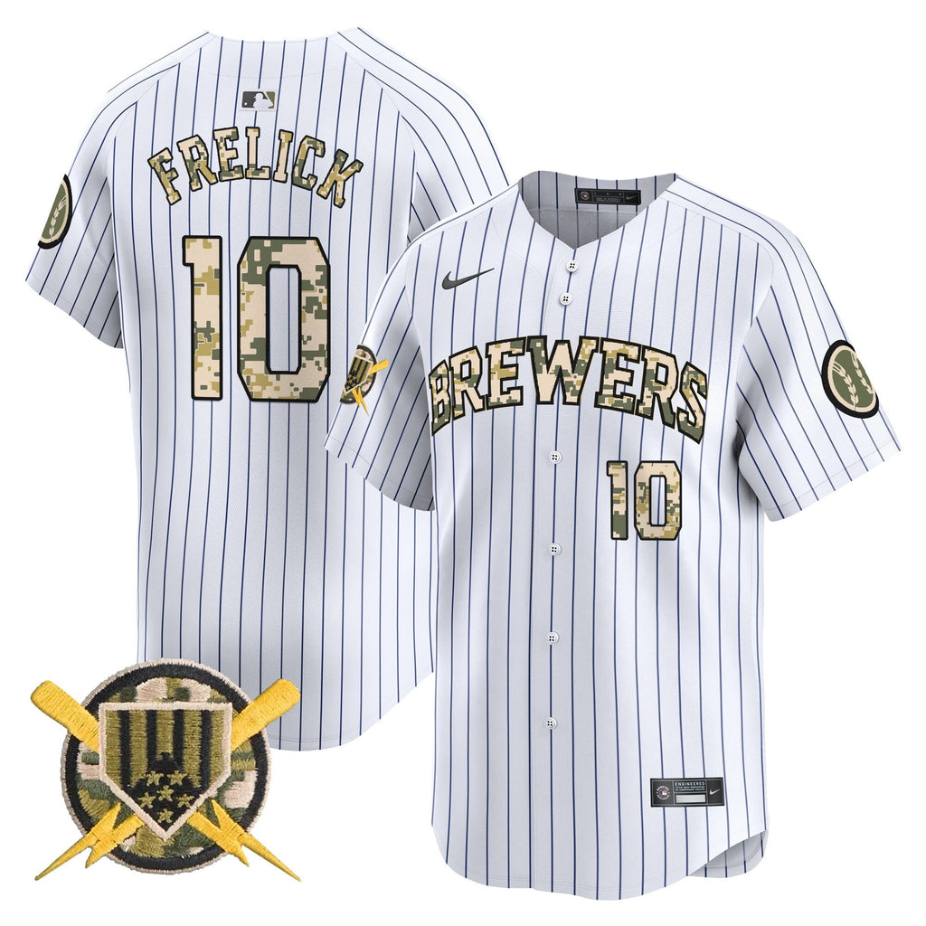 Milwaukee Brewers Armed Forces Day Vapor Premier Limited Jersey - All Stitched