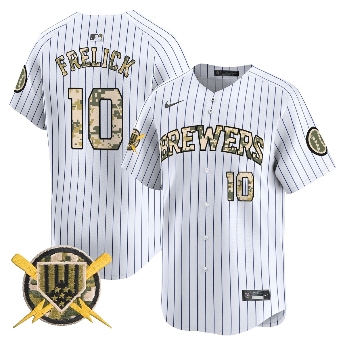 Milwaukee Brewers Armed Forces Day Vapor Premier Limited Jersey - All Stitched