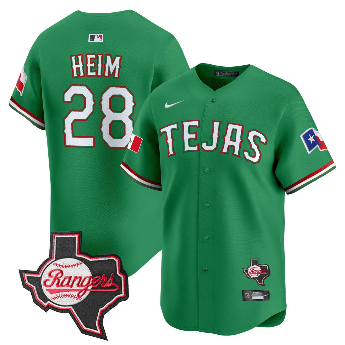 TEX Mexico Texas Patch Vapor Premier Limited Jersey - Stitched