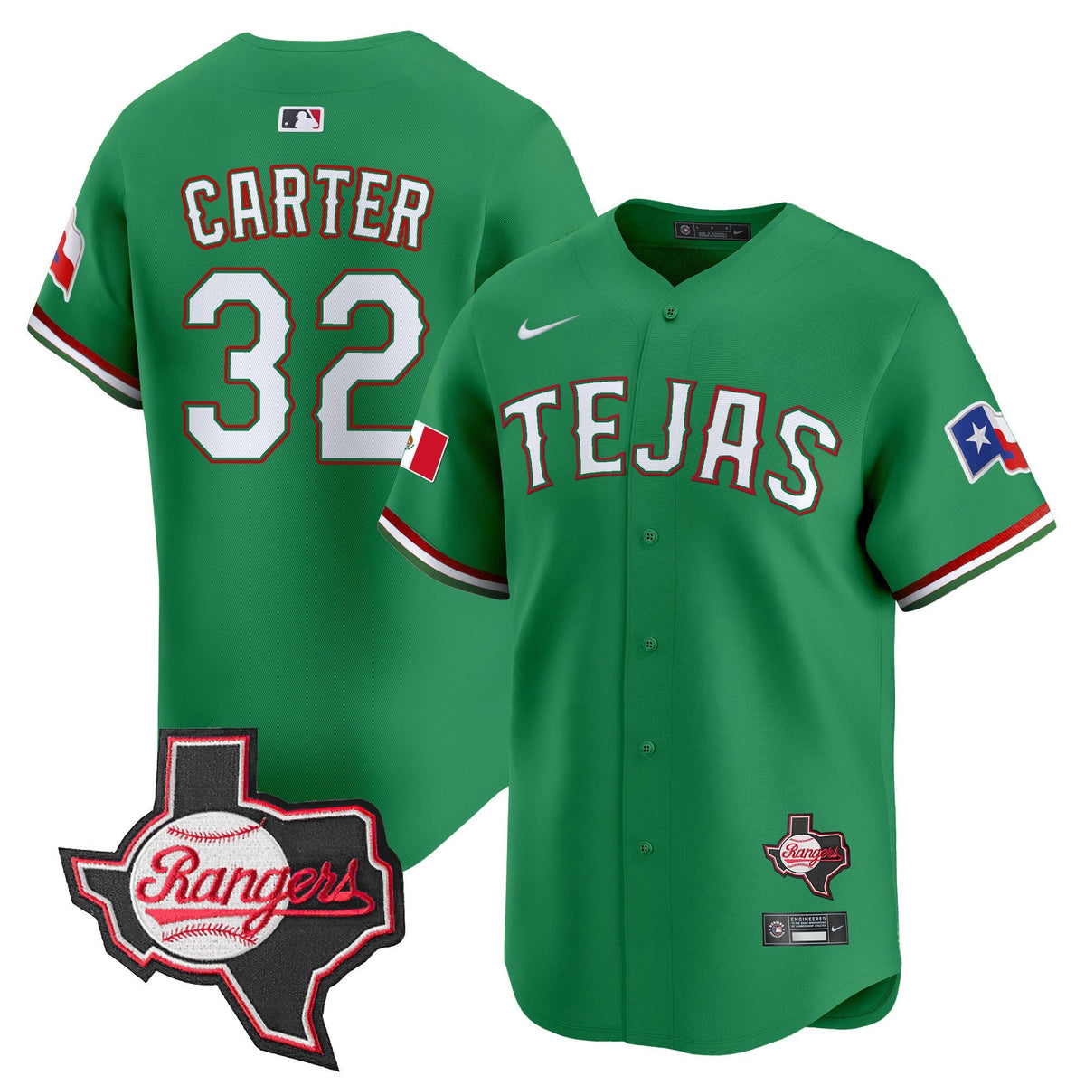 TEX Mexico Texas Patch Vapor Premier Limited Jersey - Stitched