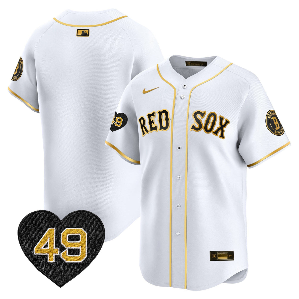 BOS Tim Wakefield Patch Vapor Premier Limited Jersey - All Stitched