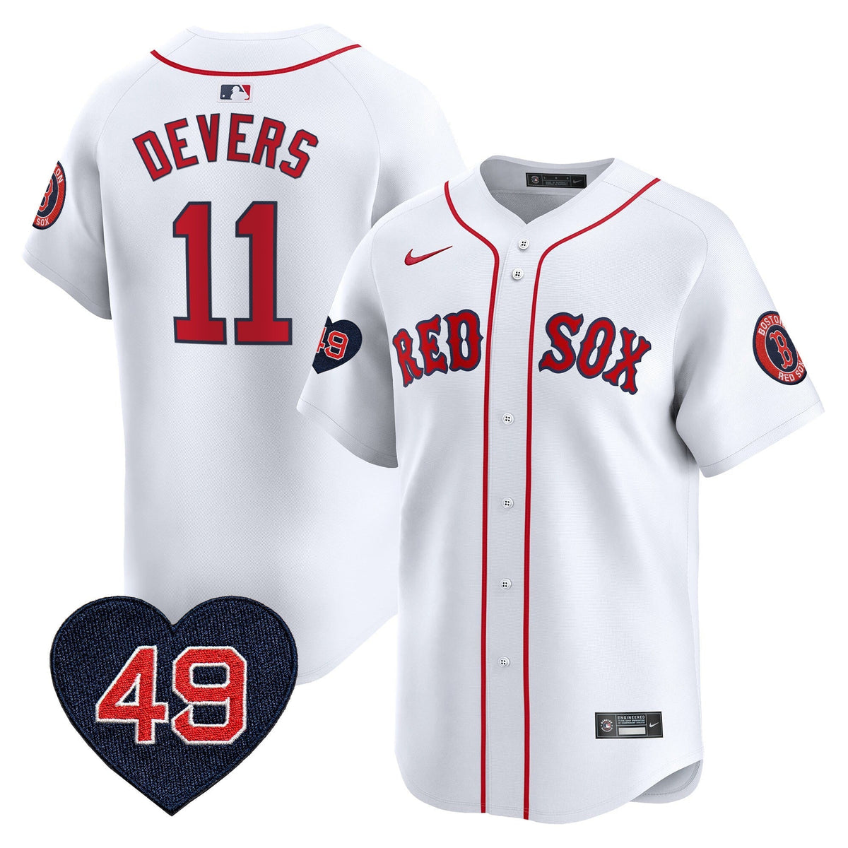 BOS Tim Wakefield Patch Vapor Premier Limited Jersey - Stitched