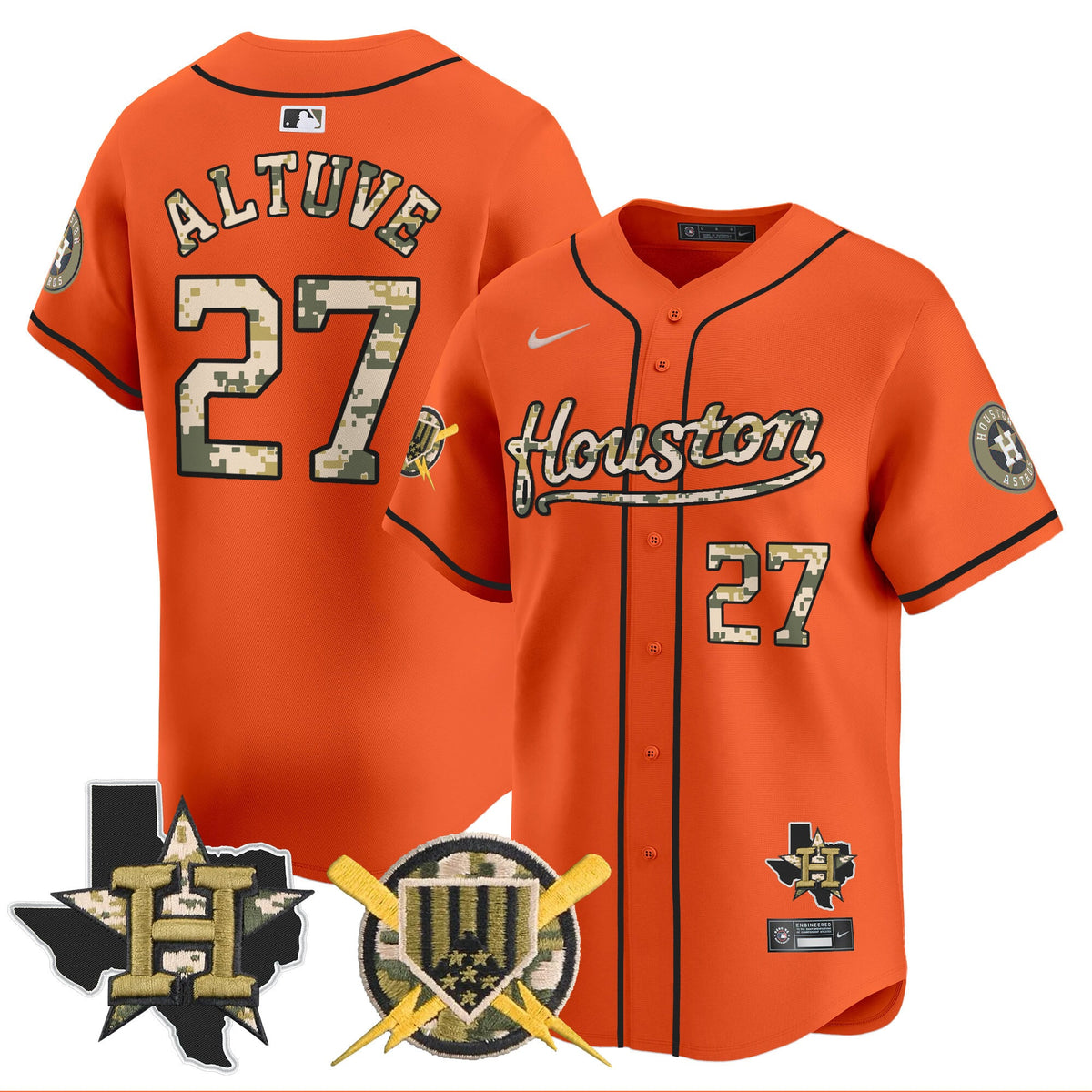 Houston Astros Armed Forces Day Vapor Premier Limited Jersey - All Stitched V2