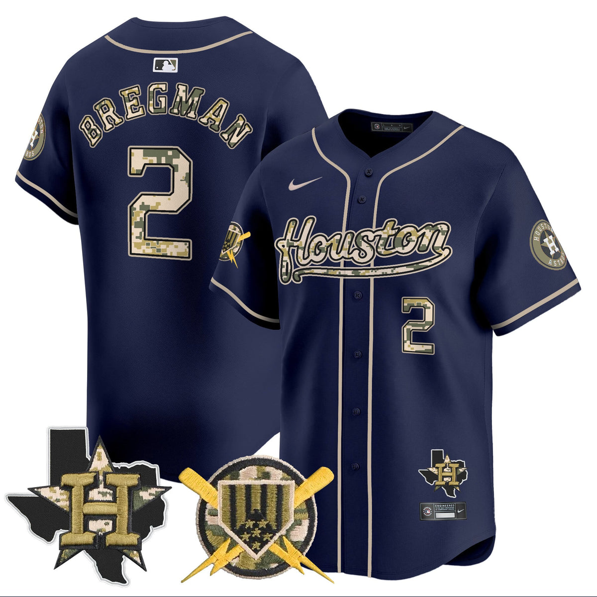 Houston Astros Armed Forces Day Vapor Premier Limited Jersey - All Stitched V2