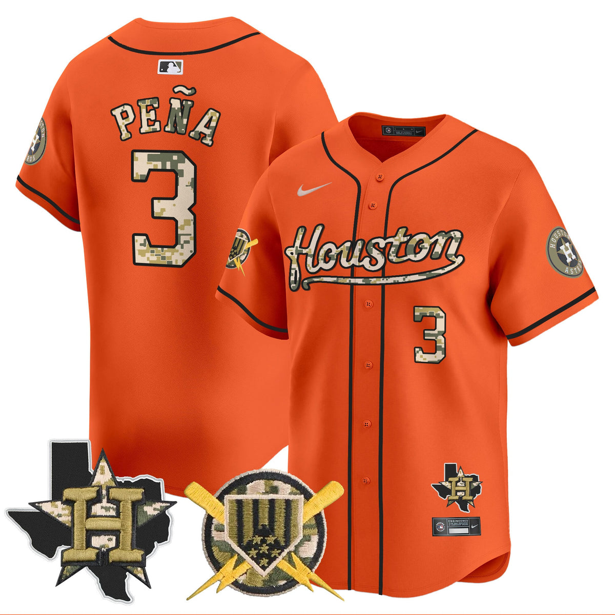 Houston Astros Armed Forces Day Vapor Premier Limited Jersey - All Stitched V2