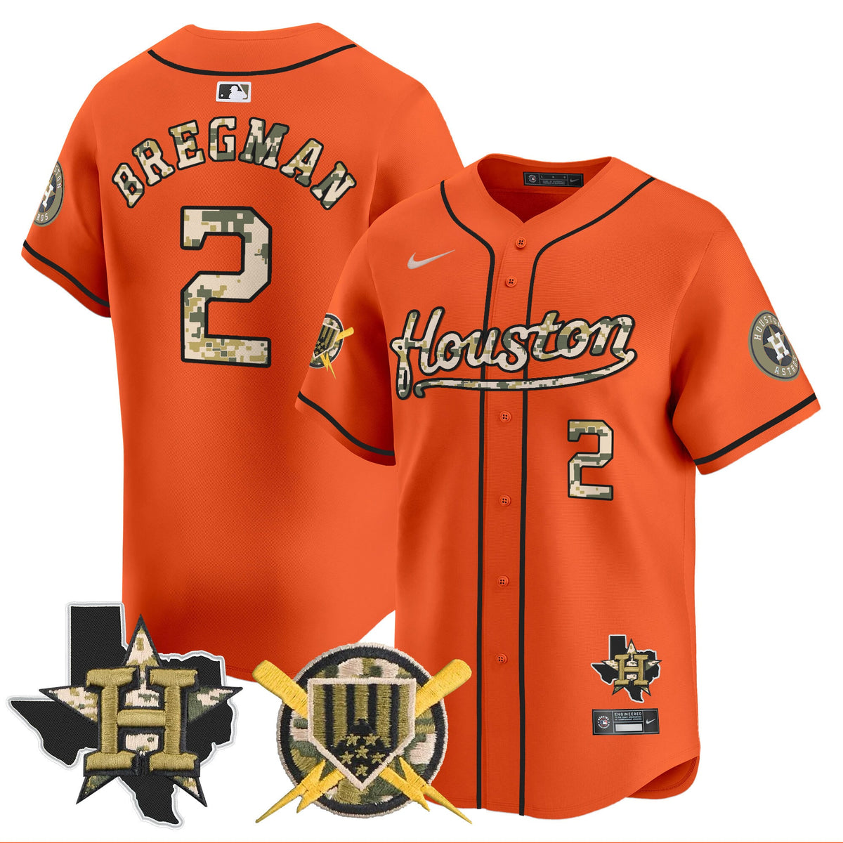 Houston Astros Armed Forces Day Vapor Premier Limited Jersey - All Stitched V2
