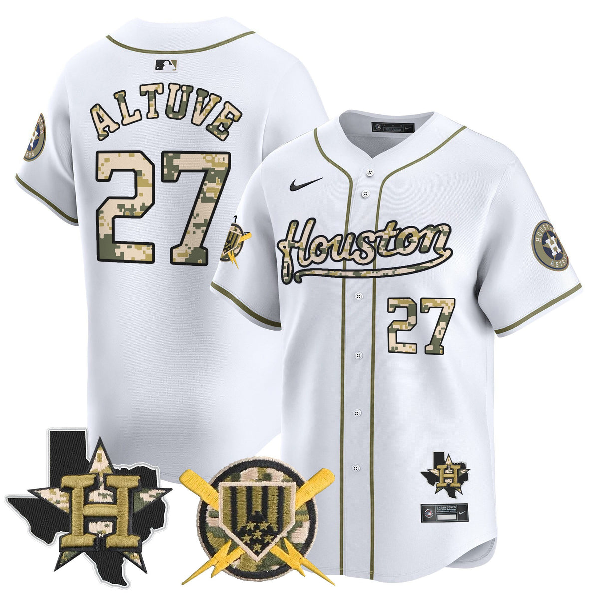 Houston Astros Armed Forces Day Vapor Premier Limited Jersey - All Stitched V2